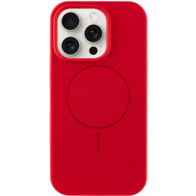 Чохол Silicone Case Full Protective (AA) NO LOGO with MagSafe для Apple iPhone 15 Pro (6.1") Червоний / Red Чохол Silicone Case Full Protective (AA) NO LOGO with MagSafe для Apple iPhone 15 Pro (6.1") Червоний / Red