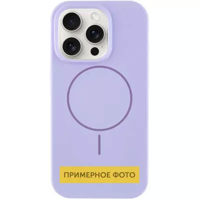 Чохол Silicone Case Full Protective (AA) NO LOGO with MagSafe для Apple iPhone 16 (6.1") Бузковий / Dasheen