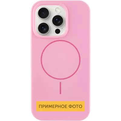 Чохол Silicone Case Full Protective (AA) NO LOGO with MagSafe для Apple iPhone 16 (6.1") Рожевий / Light pink