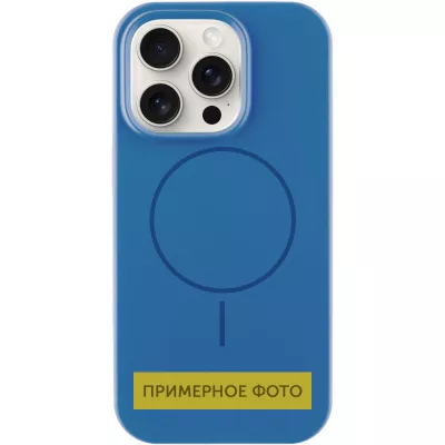 Чохол Silicone Case Full Protective (AA) NO LOGO with MagSafe для Apple iPhone 16 (6.1") Синій / Denim Blue