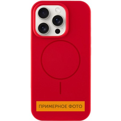 Чохол Silicone Case Full Protective (AA) NO LOGO with MagSafe для Apple iPhone 16 (6.1") Червоний / Red