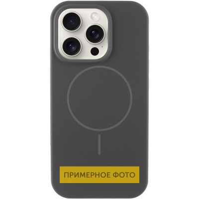 Чохол Silicone Case Full Protective (AA) NO LOGO with MagSafe для Apple iPhone 16 Plus (6.7") Сірий / Dark Gray
