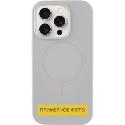 Чохол Silicone Case Full Protective (AA) NO LOGO with MagSafe для Apple iPhone 16 Plus (6.7") Сірий / Light Grey