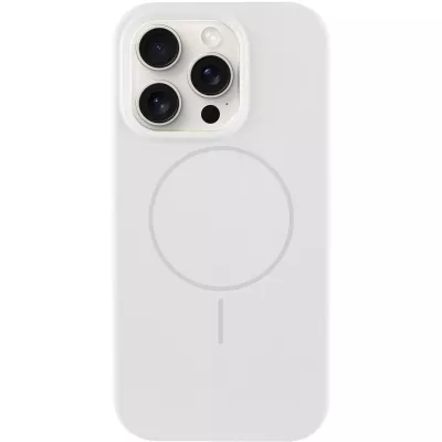 Чохол Silicone Case Full Protective (AA) NO LOGO with MagSafe для Apple iPhone 16 Pro (6.3") Білий / White