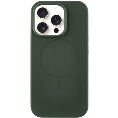 Чохол Silicone Case Full Protective (AA) NO LOGO with MagSafe для Apple iPhone 16 Pro (6.3") Зелений / Cyprus Green