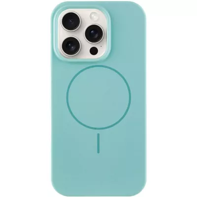 Чохол Silicone Case Full Protective (AA) NO LOGO with MagSafe для Apple iPhone 16 Pro Max (6.9") Бірюзовий / Marine Green