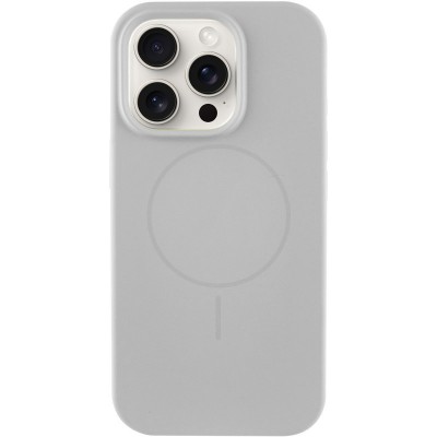 Чохол Silicone Case Full Protective (AA) NO LOGO with MagSafe для Apple iPhone 16 Pro Max (6.9") Сірий / Light Grey
