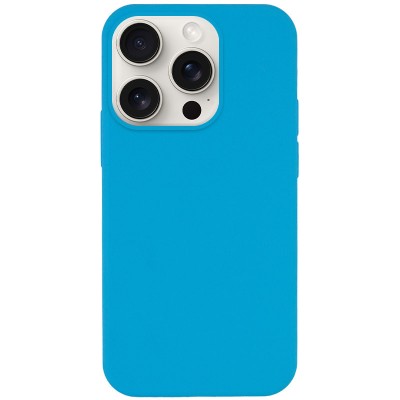 Чохол Silicone Case Full Protective (AA) NO LOGO для Apple iPhone 15 Pro (6.1") Блакитний / Blue