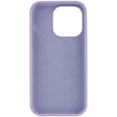 Чохол Silicone Case Full Protective (AA) NO LOGO для Apple iPhone 15 Pro (6.1") Бузковий / Lilac