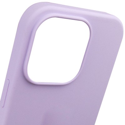 Чохол Silicone Case Full Protective (AA) NO LOGO для Apple iPhone 15 Pro (6.1") Бузковий / Lilac