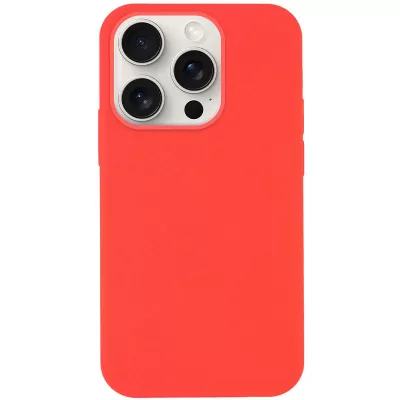 Чохол Silicone Case Full Protective (AA) NO LOGO для Apple iPhone 15 Pro (6.1") Кавуновий / Watermelon red