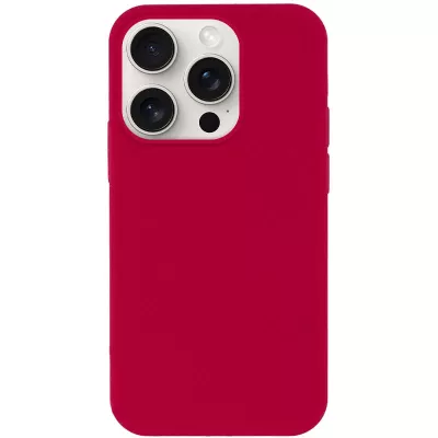 Чохол Silicone Case Full Protective (AA) NO LOGO для Apple iPhone 15 Pro (6.1") Червоний / Rose Red