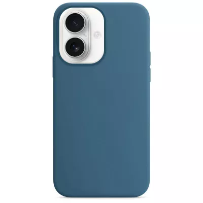 Чохол Silicone Case Full Protective (AA) NO LOGO для Apple iPhone 16 (6.1") Синій / Blue Jay