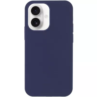 Чохол Silicone Case Full Protective (AA) NO LOGO для Apple iPhone 16 (6.1") Темно-синій / Midnight blue