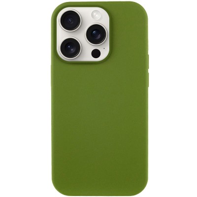 Чохол Silicone Case Full Protective (AA) NO LOGO для Apple iPhone 16 Pro (6.3") Зелений / Dark Olive