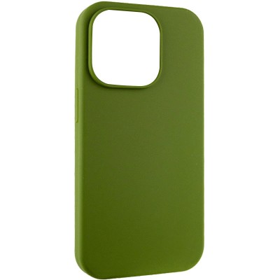 Чохол Silicone Case Full Protective (AA) NO LOGO для Apple iPhone 16 Pro (6.3") Зелений / Dark Olive