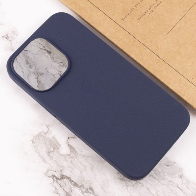 Чохол Silicone Case Full Protective (AA) NO LOGO для Apple iPhone 16 Pro (6.3") Темно-синій / Midnight blue