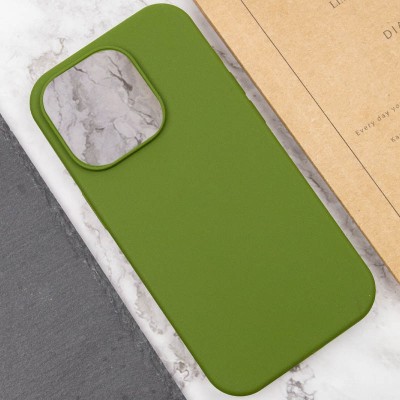 Чохол Silicone Case Full Protective (AA) NO LOGO для Apple iPhone 16 Pro Max (6.9") Зелений / Dark Olive