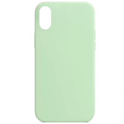 Чохол Silicone Case Full Protective (AA) NO LOGO для Apple iPhone X / XS (5.8") Зелений / Pistachio