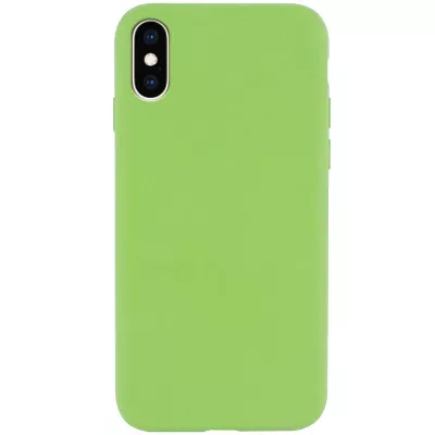 Чохол Silicone Case Full Protective (AA) NO LOGO для Apple iPhone X / XS (5.8") М'ятний / Mint