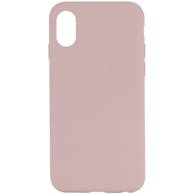Чохол Silicone Case Full Protective (AA) NO LOGO для Apple iPhone X / XS (5.8") Рожевий / Chalk Pink