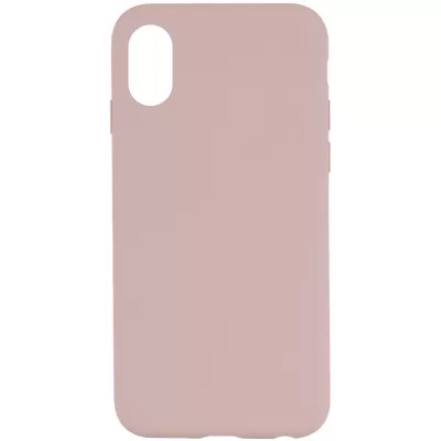 Чохол Silicone Case Full Protective (AA) NO LOGO для Apple iPhone X / XS (5.8") Рожевий / Chalk Pink