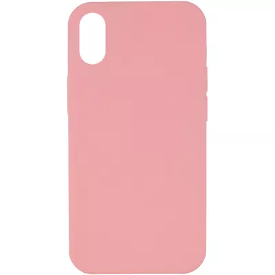 Чохол Silicone Case Full Protective (AA) NO LOGO для Apple iPhone X / XS (5.8") Рожевий / Pink