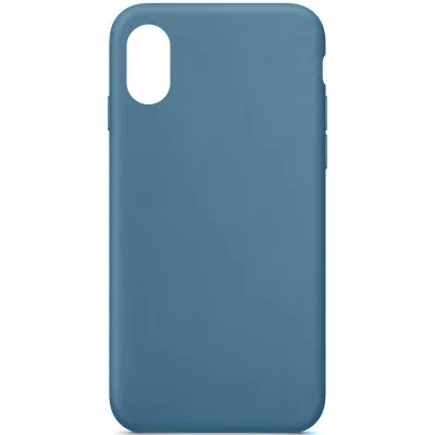 Чохол Silicone Case Full Protective (AA) NO LOGO для Apple iPhone X / XS (5.8") Синій / Blue Jay