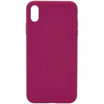 Чохол Silicone Case Full Protective (AA) NO LOGO для Apple iPhone X / XS (5.8") Червоний / Rose Red