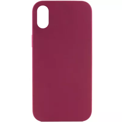 Чохол Silicone Case Full Protective (AA) NO LOGO для Apple iPhone XR (6.1") Бордовий / Maroon