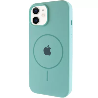 Чохол Silicone Case Full Protective (AA) with MagSafe для Apple iPhone 11 (6.1") Бірюзовий / Marine Green