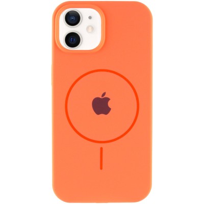 Чохол Silicone Case Full Protective (AA) with MagSafe для Apple iPhone 11 (6.1") Помаранчевий / Papaya
