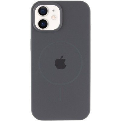 Чохол Silicone Case Full Protective (AA) with MagSafe для Apple iPhone 11 (6.1") Сірий / Dark Gray