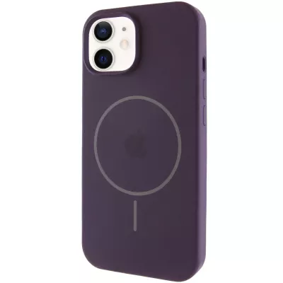 Чохол Silicone Case Full Protective (AA) with MagSafe для Apple iPhone 11 (6.1") Фіолетовий / Elderberry