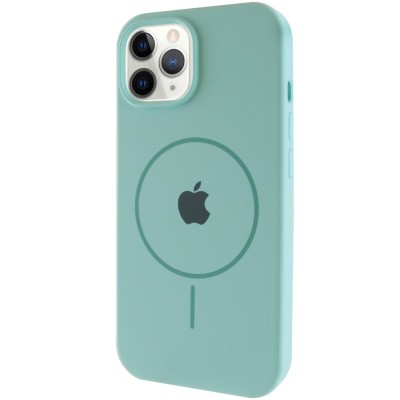 Чохол Silicone Case Full Protective (AA) with MagSafe для Apple iPhone 11 Pro (5.8") Бірюзовий / Light Turquoise