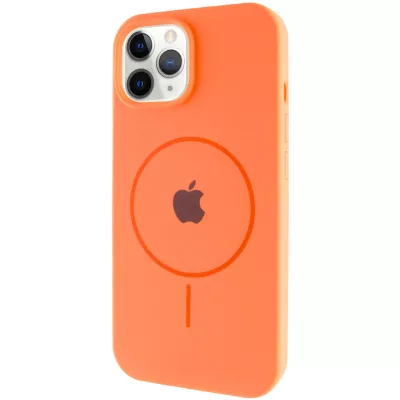 Чохол Silicone Case Full Protective (AA) with MagSafe для Apple iPhone 11 Pro (5.8") Помаранчевий / Papaya