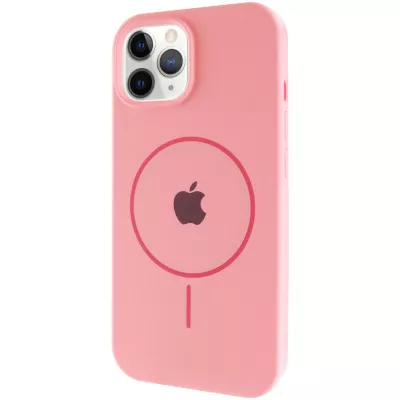 Чохол Silicone Case Full Protective (AA) with MagSafe для Apple iPhone 11 Pro (5.8") Рожевий / Light pink