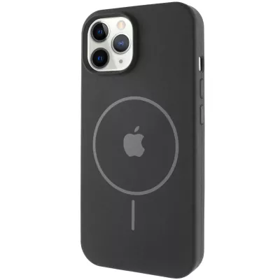 Чохол Silicone Case Full Protective (AA) with MagSafe для Apple iPhone 11 Pro (5.8") Чорний / Black