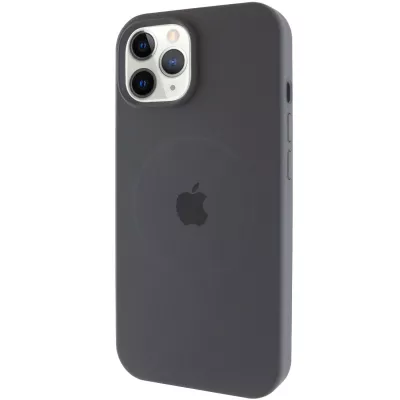 Чохол Silicone Case Full Protective (AA) with MagSafe для Apple iPhone 11 Pro Max (6.5") Сірий / Dark Gray