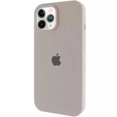 Чохол Silicone Case Full Protective (AA) with MagSafe для Apple iPhone 11 Pro Max (6.5") Сірий / Light Grey