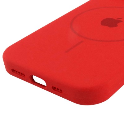 Чохол Silicone Case Full Protective (AA) with MagSafe для Apple iPhone 12 Pro / 12 (6.1") Червоний / Red