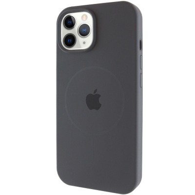Чохол Silicone Case Full Protective (AA) with MagSafe для Apple iPhone 12 Pro Max (6.7") Сірий / Dark Gray