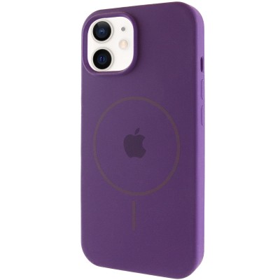 Чохол Silicone Case Full Protective (AA) with MagSafe для Apple iPhone 12 Pro Max (6.7") Фіолетовий / Amethyst