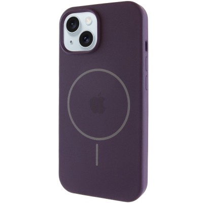 Чохол Silicone Case Full Protective (AA) with MagSafe для Apple iPhone 13 (6.1") Фіолетовий / Elderberry