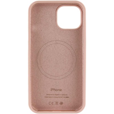 Чохол Silicone Case Full Protective (AA) with MagSafe для Apple iPhone 14 (6.1") Рожевий / Pink Sand