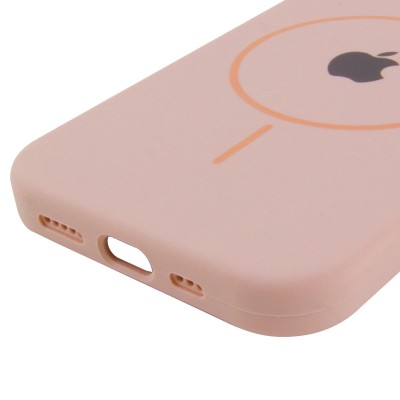 Чохол Silicone Case Full Protective (AA) with MagSafe для Apple iPhone 14 (6.1") Рожевий / Pink Sand