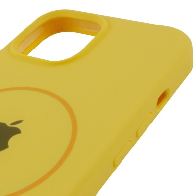 Чохол Silicone Case Full Protective (AA) with MagSafe для Apple iPhone 14 Plus (6.7") Жовтий / Yellow