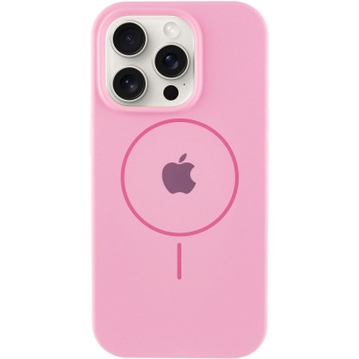 Чохол Silicone Case Full Protective (AA) with MagSafe для Apple iPhone 14 Pro (6.1") Рожевий / Light pink