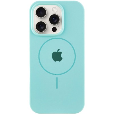 Чохол Silicone Case Full Protective (AA) with MagSafe для Apple iPhone 14 Pro Max (6.7") Бірюзовий / Light Turquoise