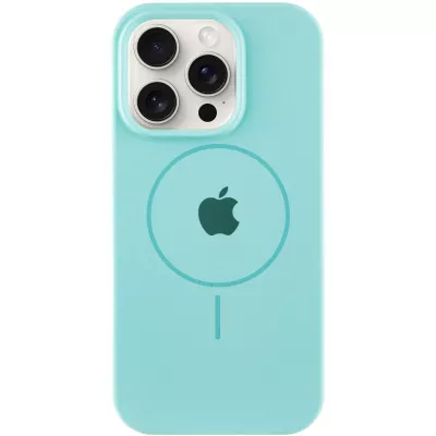 Чохол Silicone Case Full Protective (AA) with MagSafe для Apple iPhone 14 Pro Max (6.7") Бірюзовий / Light Turquoise